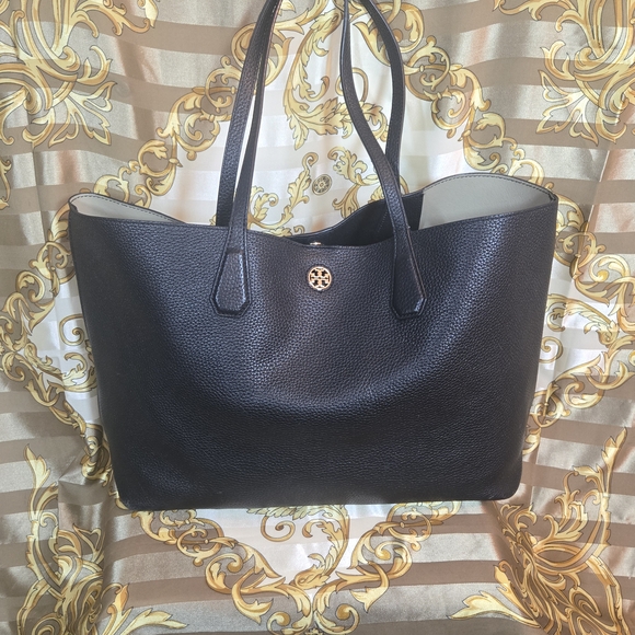 Tory Burch Black Perry Leather Tote